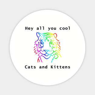 Cool Rainbow Tiger Memes Magnet